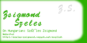 zsigmond szeles business card